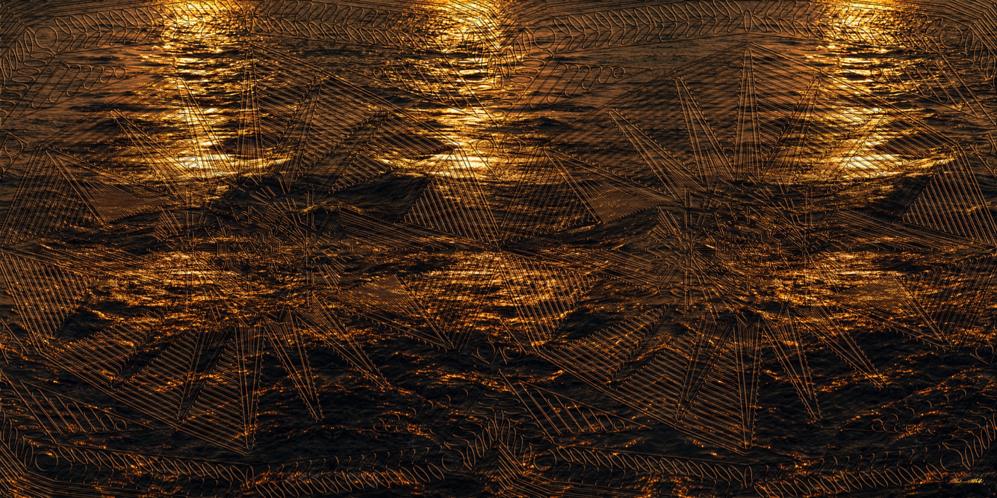 Mandala Sea #9 · Triple Sunset Waves